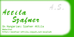 attila szafner business card